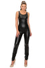 Pleather Muscle Tank Jumpsuit