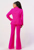 Hot pink sexy cutout two piece suit