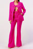 Hot pink sexy cutout two piece suit