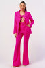 Hot pink sexy cutout two piece suit