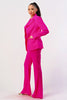 Hot pink sexy cutout two piece suit