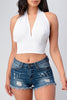 Tied Halter Neck Crop Top