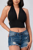 Tied Halter Neck Crop Top