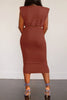 The Monica 2 pc Brown Skirt Set